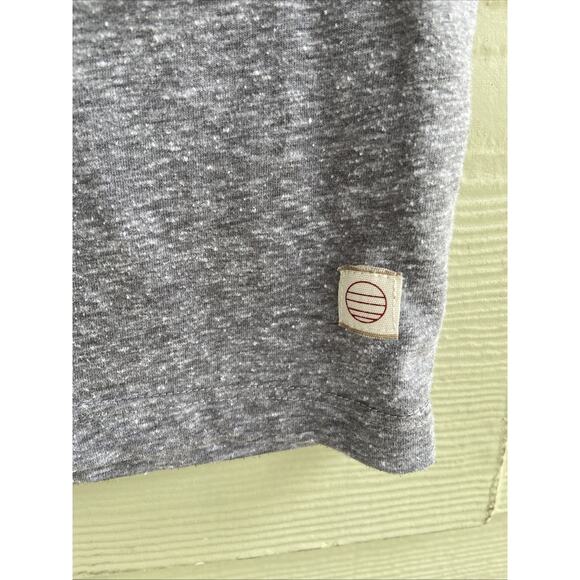 Marine Layer Re Spun Gray Slub Knit Tropical Palm Pocket Tee Tshirt Womens Large - Picture 2 of 6